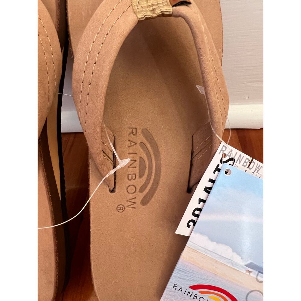 Rainbow Sandals Women’s L 7.5-8.5 Sierra Brown Premium Leather Flip Flops NWT - Picture 2 of 7